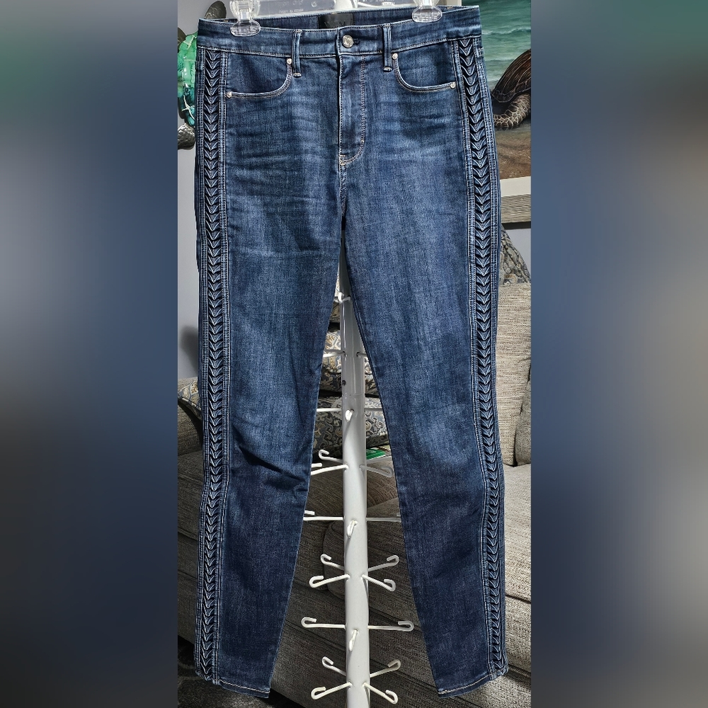 WHBM High-Rise Skinny Ankle Jeans Size 8 Long